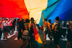 People at a Pride parade